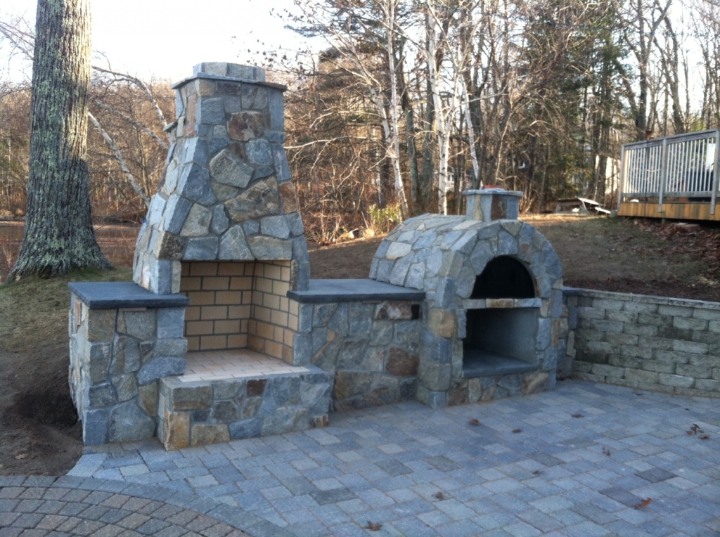 hand crafted pizza oven and wood burning outdoor fireplace wales ma